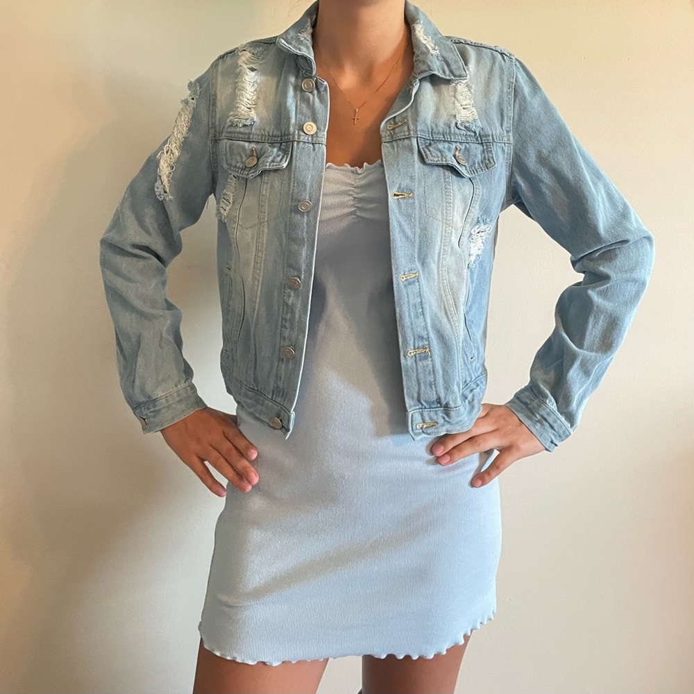 Distressed Denim Jacket